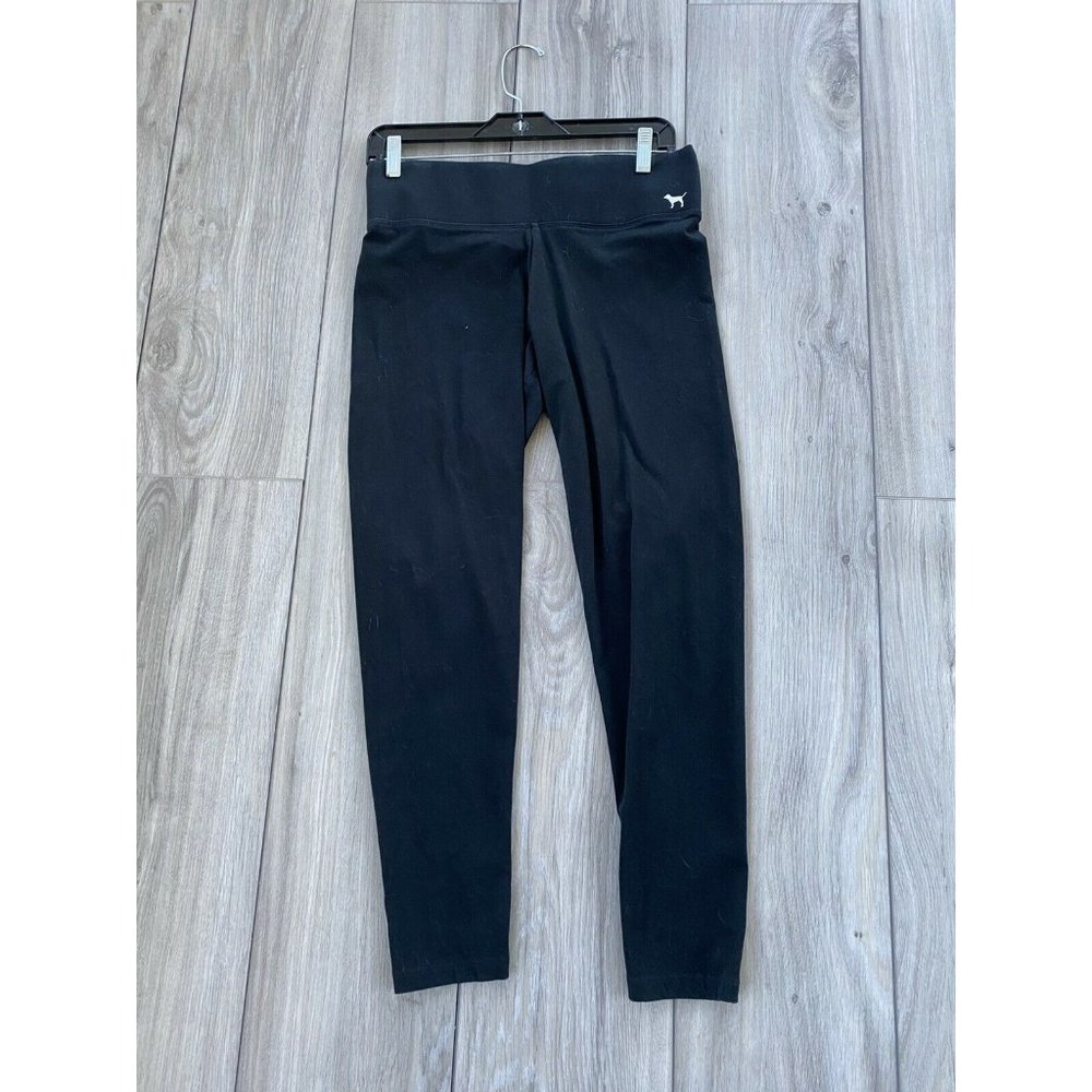 PINK Victoria's Secret Yoga Pants Athletic Activewear Leggings Black Large L Lg